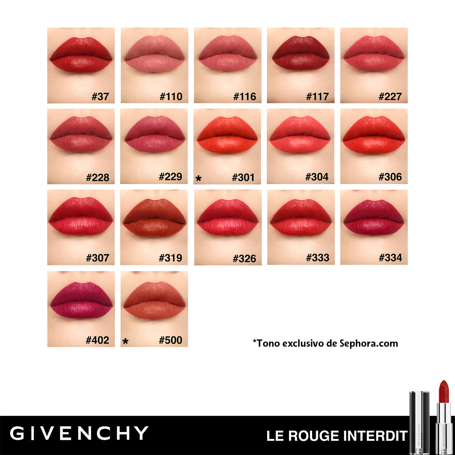 LE ROUGE INTERDIT INTENSE SILK (LABIAL SEMI MATE)